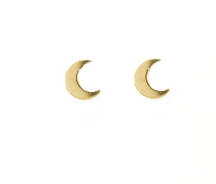 SELAH VIE | Moon Stud Earrings