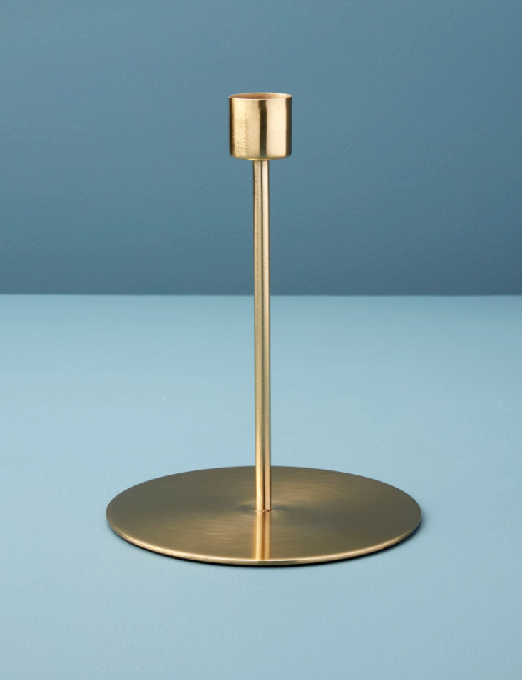 Gold Taper Candle Holder, tall