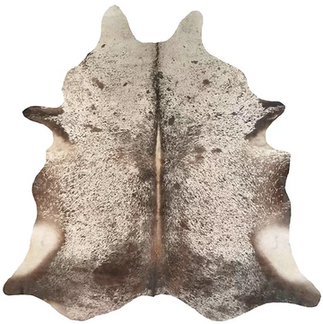 Brown and White Salt and Pepper Brazilian Cowhide