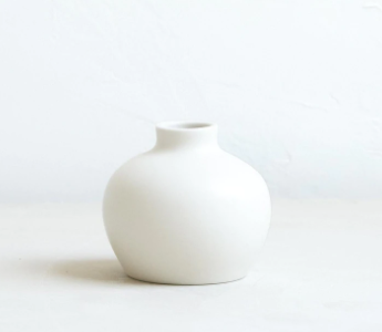 Ceramic Blossom Vase, Short