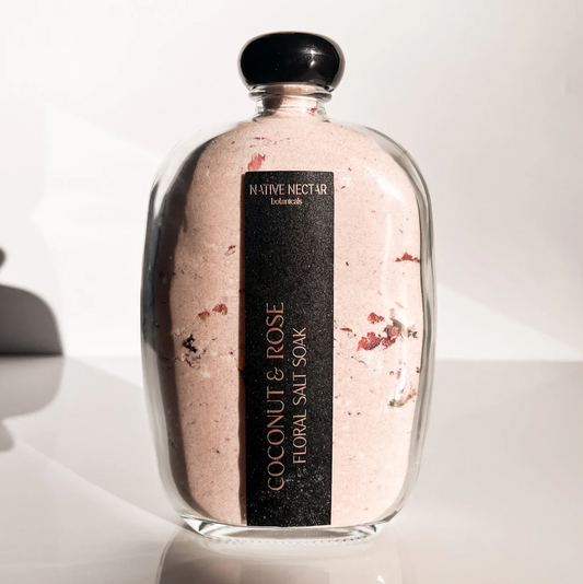 NATIVE NECTAR | Coconut + Rose Floral Salt Soak