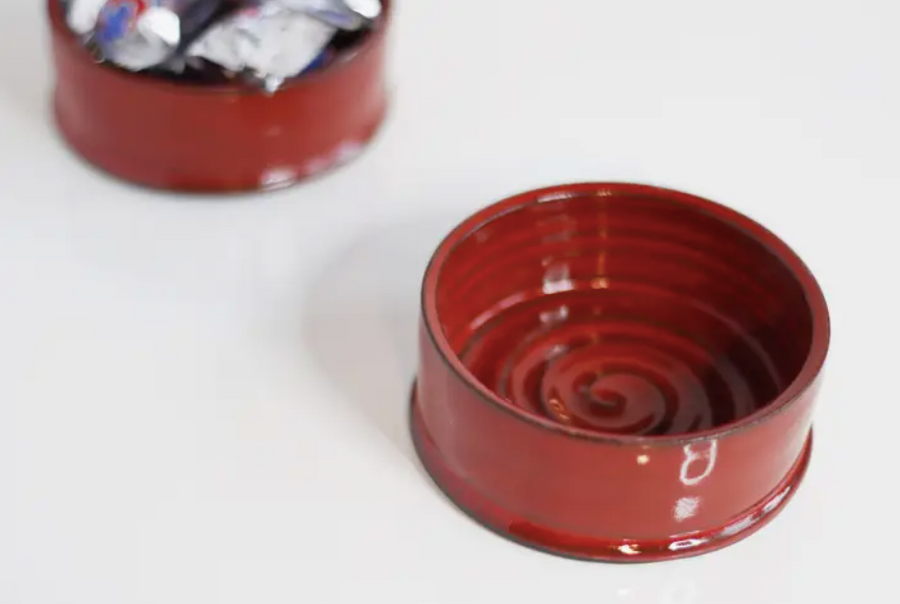 Red Valentine's Day Candy and Trinket Dish