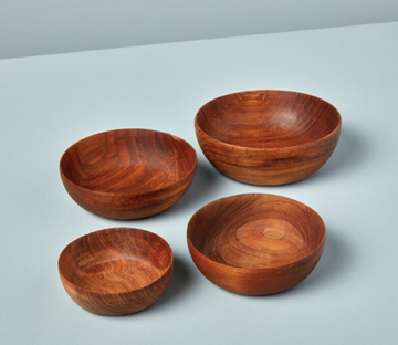Teak Nesting Bowls, set of 4