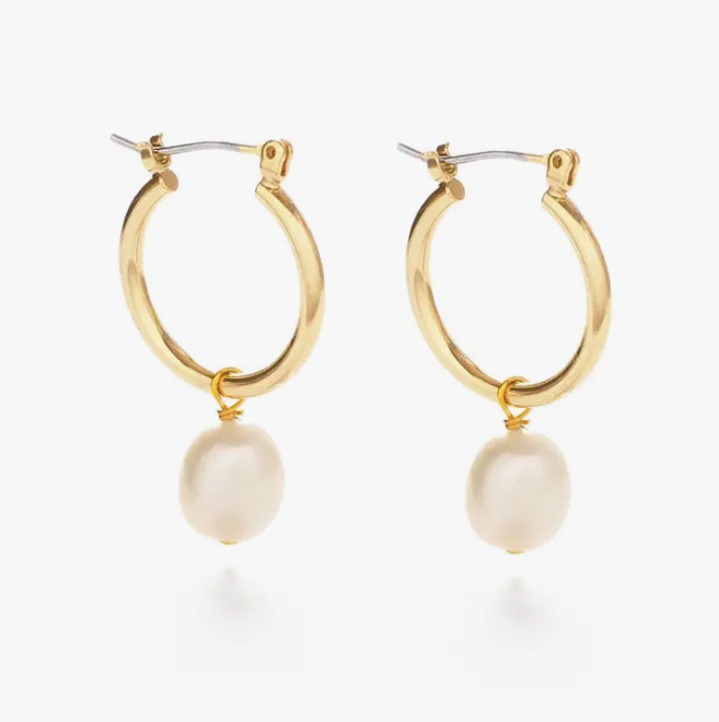 Pearl Hoop Earrings