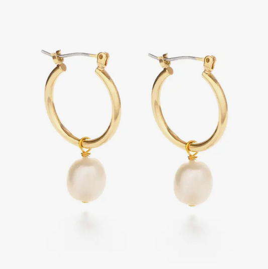 Pearl Hoop Earrings
