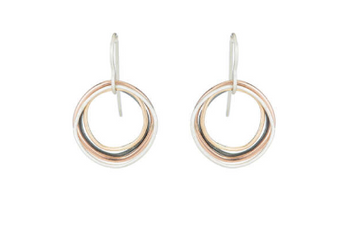 Colleen Mauer Designs | Small Four Color Multi Square Hoop Earrings