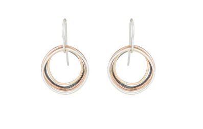 Colleen Mauer Designs | Small Four Color Multi Square Hoop Earrings