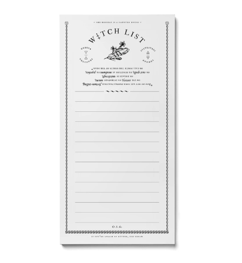 Witch List Market Pad Notepad