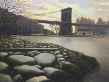Brooklyn Bridge with Large Rocks