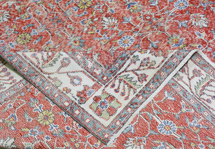 Vintage Turkish Whitewash rug 6'3