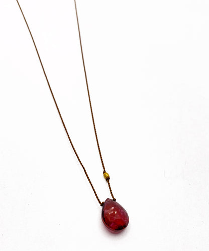 MARGARET SOLOW | Deep Red Tourmaline Necklace