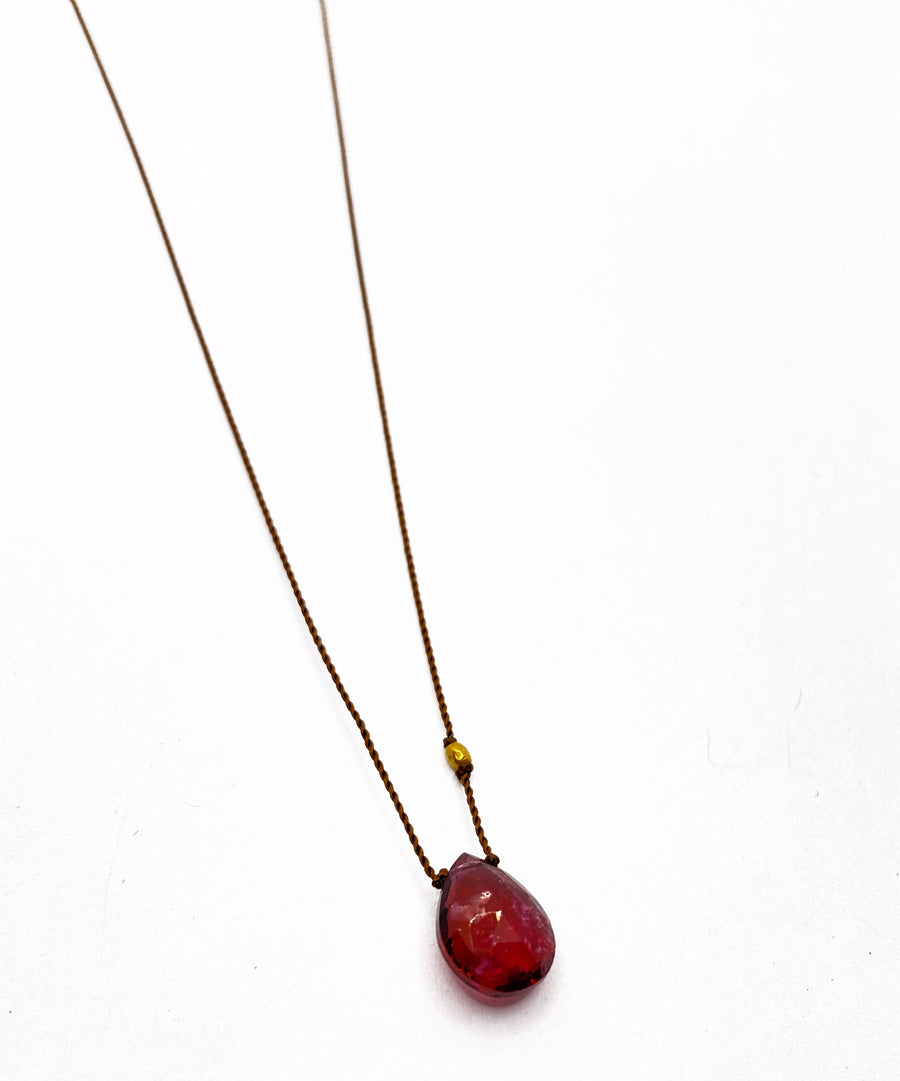 MARGARET SOLOW | DEEP RED TOURMALINE NECKLACE