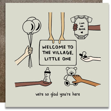 Welcome to the Village, Little One Card