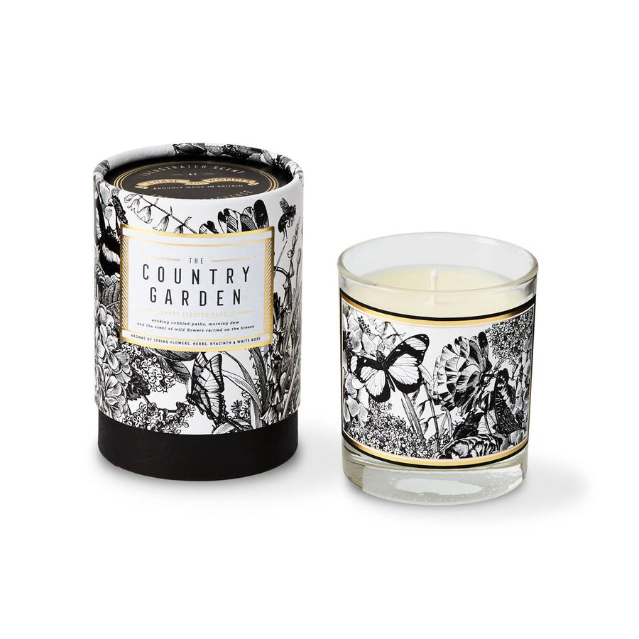 The Country Garden Glass Luxury Scented Candle