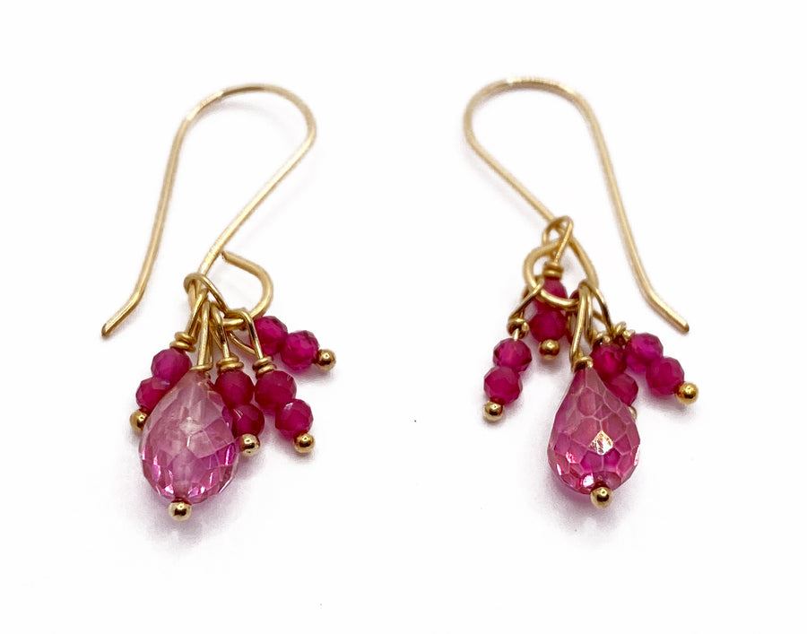 Debbie Fisher | Pink Quartz and Pink Topaz Earrings