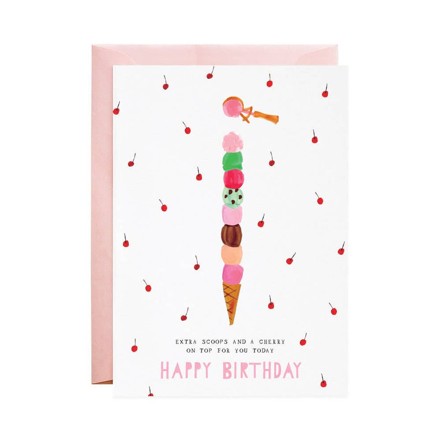 Extra Birthday Scoops - Greeting Card