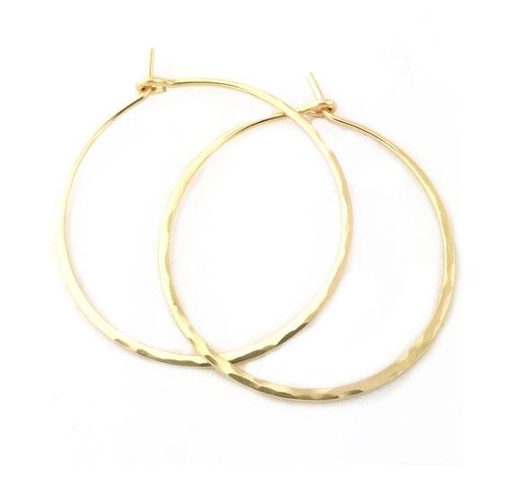 Selah Vie NYC | Hammered Hoops - gold and silver