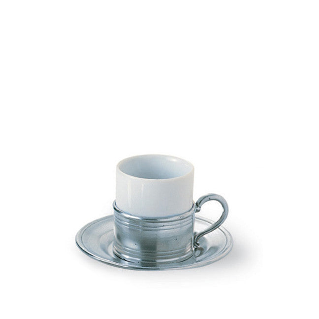 Espresso Cup with Pewter Saucer