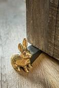 Pewter rabbit door stop