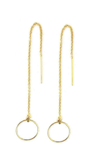 Selah Vie NYC | Circle Threader Earrings