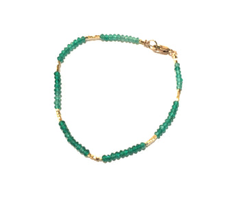 DEBBIE FISHER | Green Onyx & Gold Vermeil Bracelet